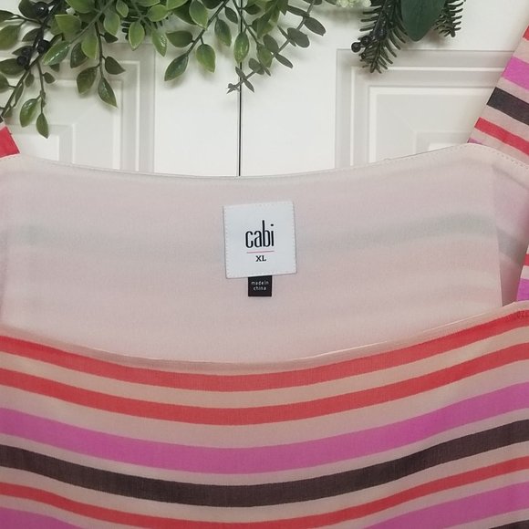 EUC CAbi Mod Stripe Banded Cami Tank #3448 - Picture 3 of 11